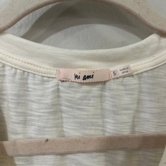 Francesca’s Mi Ami Flowy Babydoll Floral Flutter Sleeve Top Blouse Size Small - Picture 2 of 3